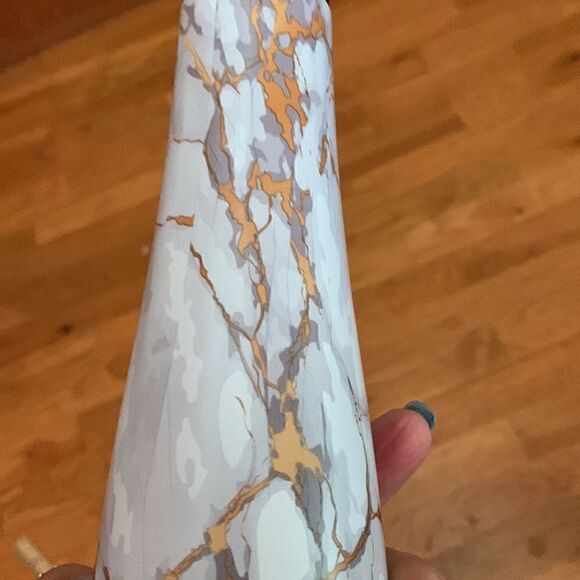 Wine Decanter Stainless Steel Faux Marble Picnic - Picture 7 of 8